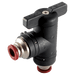Aircomp Stampotecnica 6MM Plastic Ball Valve 90° Elbow Union 351.04.06.06 - FluidAirFittings