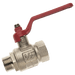 ITAP 1.1/2" BSPP Brass Ball Valve Lever Handle BV91-112 - FluidAirFittings