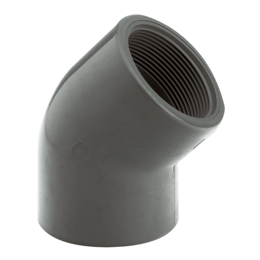 Comer 1.1/2" BSPP Female Equal 45 PVC PVE45-112 - FluidAirFittings