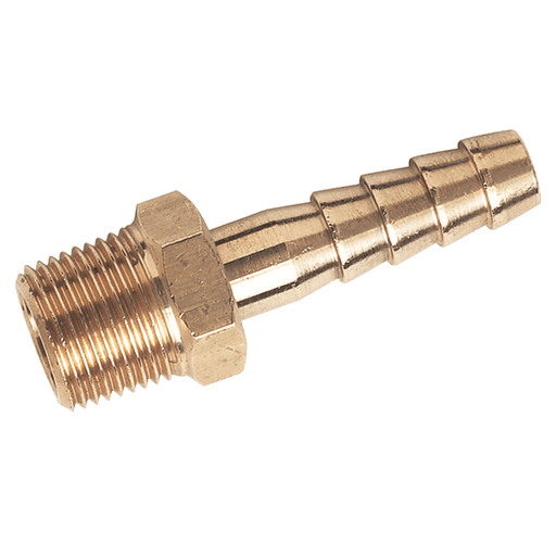 FT Pro 1/4" BSPT Male Straight Hose Tails, Brass GT13/13K - FluidAirFittings