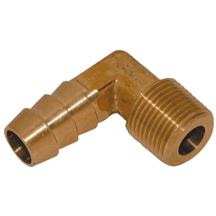 FT Pro 1/8" BSPT Male Elbow Hose Tails, Brass EHT-18-10 - FluidAirFittings
