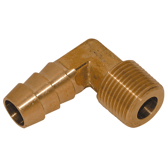 FT Pro 1/4" BSPT Male Elbow Hose Tails, Brass EHT-14-13 - FluidAirFittings