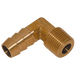 FT Pro 1/4" BSPT Male Elbow Hose Tails, Brass EHT-14-6 - FluidAirFittings