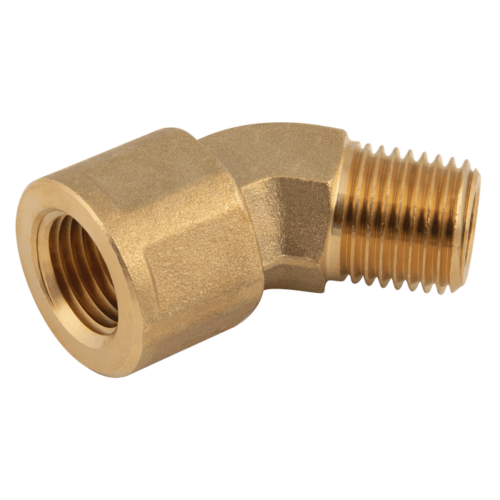 FT Pro 1/4" BSPT Male X 1/4" BSPP Female 45° Equal Elbow UP11-14 - FluidAirFittings
