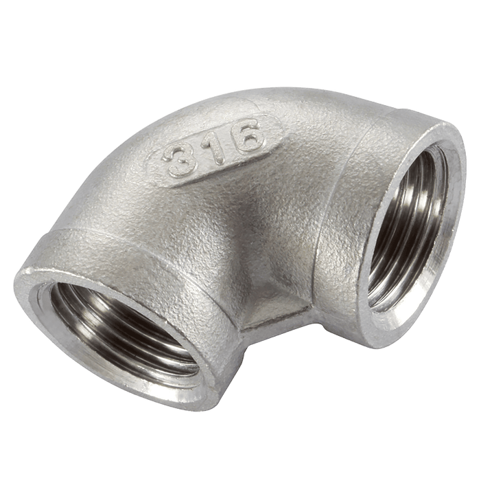 Haitima 3/8" BSP Female Equal Elbow 90 SS 316 EE-38 - FluidAirFittings