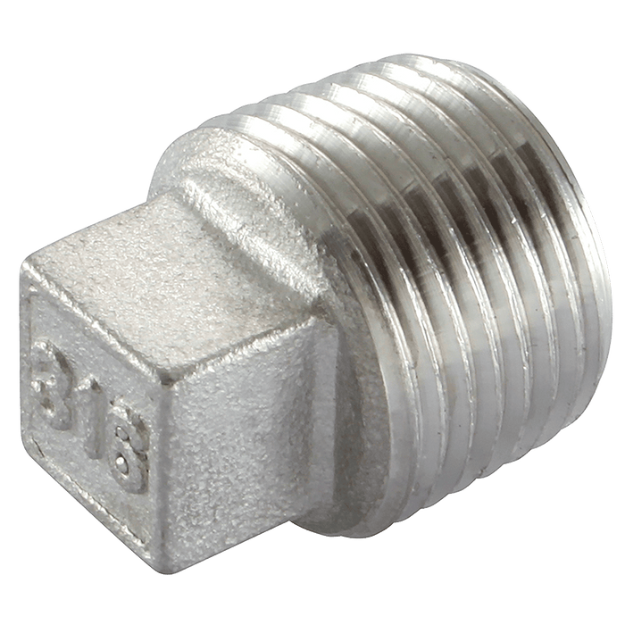 Haitima 1" BSPT Male Square Head Plug 316 SP-1 - FluidAirFittings