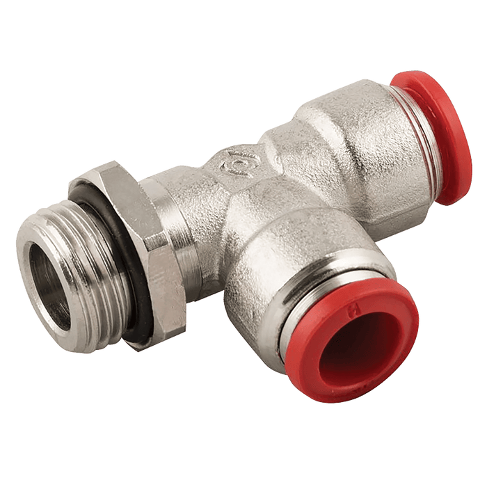 Aignep 06MM OD X M5 Metric Male Swivel Tee Push-in P45-6-M5 - FluidAirFittings