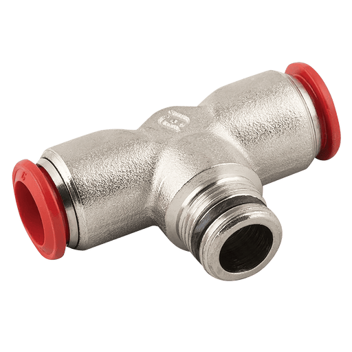 Aignep 06MM OD X 1/8" BSPT Male Branch Tee P10-6-1/8 - FluidAirFittings