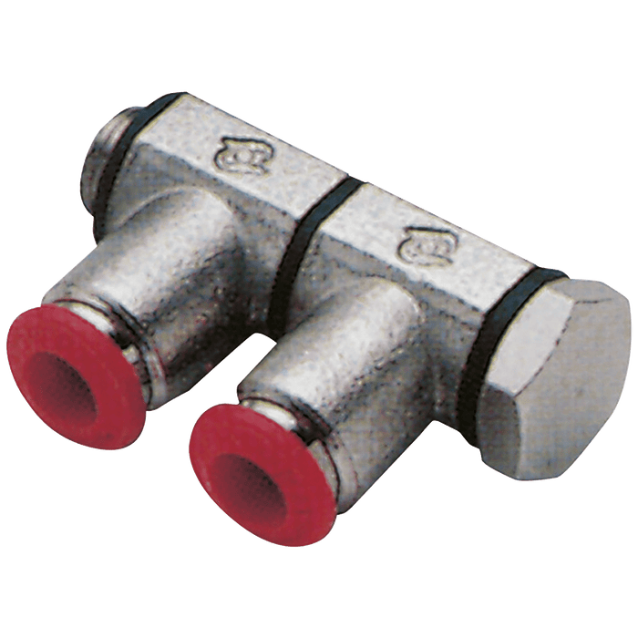Aignep 08MM OD X 1/8" BSPP Male Double Banjo P23-8-1/8 - FluidAirFittings