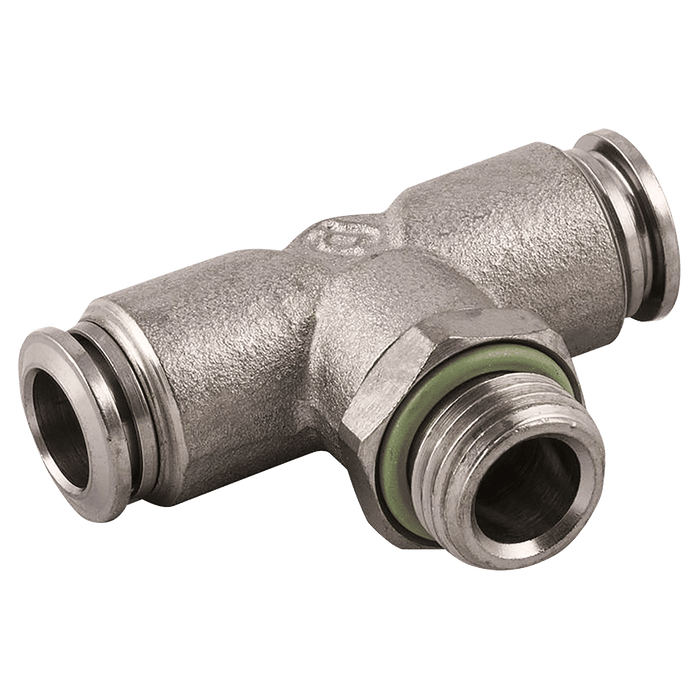 Aignep Swivel Tee BSPP 6OD X 1/4 70216-6-1/4 - FluidAirFittings