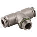 Aignep Swivel Tee BSPP 6OD X 1/4 70216-6-1/4 - FluidAirFittings