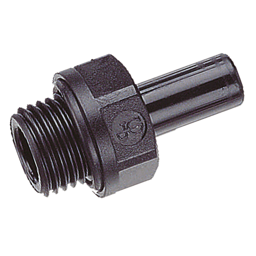 John Guest 1/4" BSPP Male X 06MM OD Stem Adaptor PM050612E - FluidAirFittings