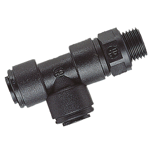 John Guest 12MM X 1/2 Swivel Male Run Tee PM111214E - FluidAirFittings
