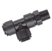 John Guest 08MM OD Tube X 1/4" BSPT Male SW Run Tee PM110802E - FluidAirFittings