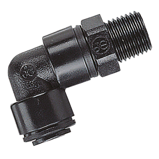 John Guest 1/8" BSPT Male SW Elbow X 05MM OD Tube PM090501E - FluidAirFittings