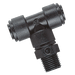 John Guest 05MM OD X 1/4" BSPT Male SW Tee Cent Leg PM100502E - FluidAirFittings
