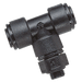 John Guest 10MM OD X 3/8" BSPP Male SW Tee Cent Leg PM101013E - FluidAirFittings