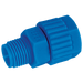 Tefen 1/4" BSPT Male X 6 X 4MM OD Male Connector PP1-6-14 - FluidAirFittings