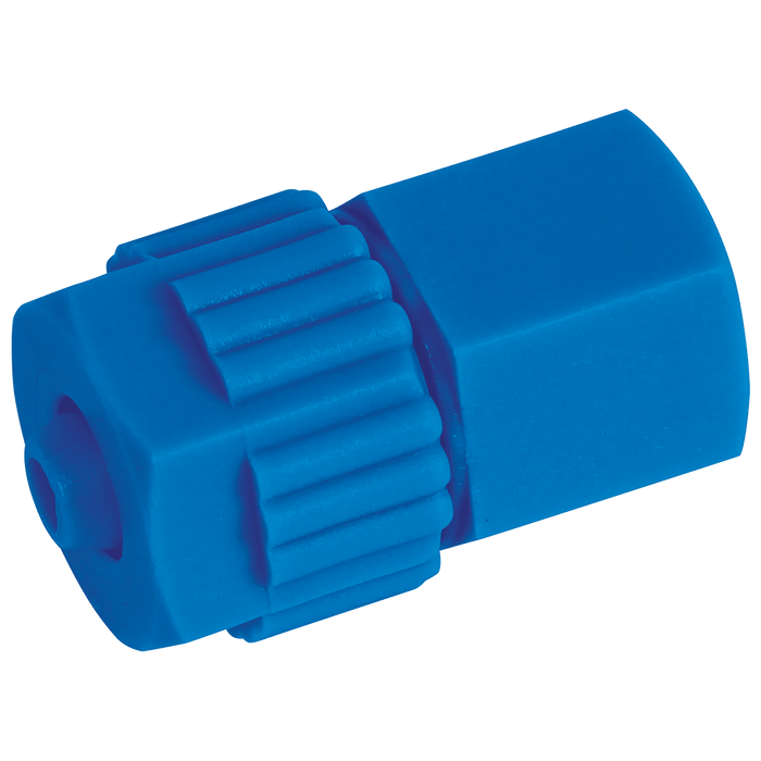 Tefen 1/4" BSPT Female X 6 X 4MM OD Female Connector PP2-8-14 - FluidAirFittings