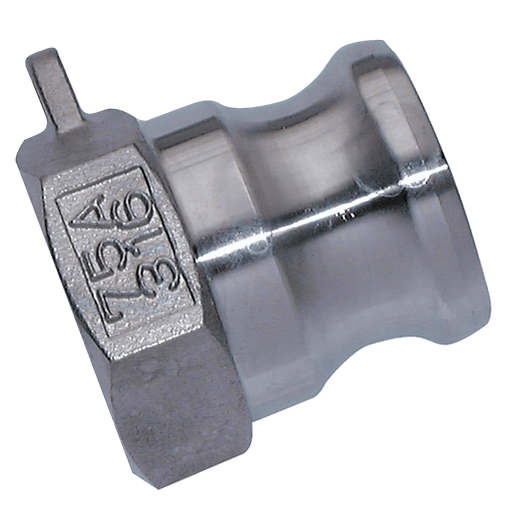 FT Pro 4" NPT Female Plug Type A Stainless A4-SS-NPT - FluidAirFittings