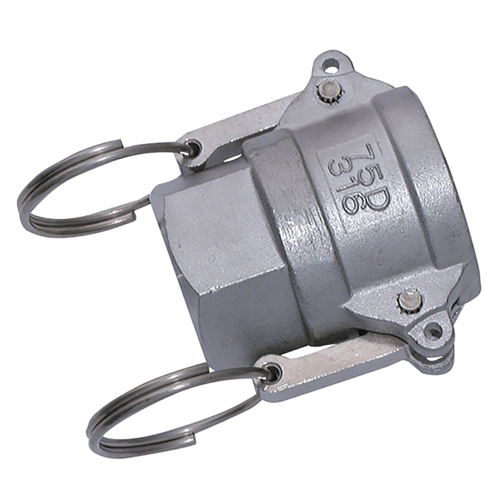 FT Pro 1/2" NPT Female Coupler Type D SS D12-SS-NPT - FluidAirFittings