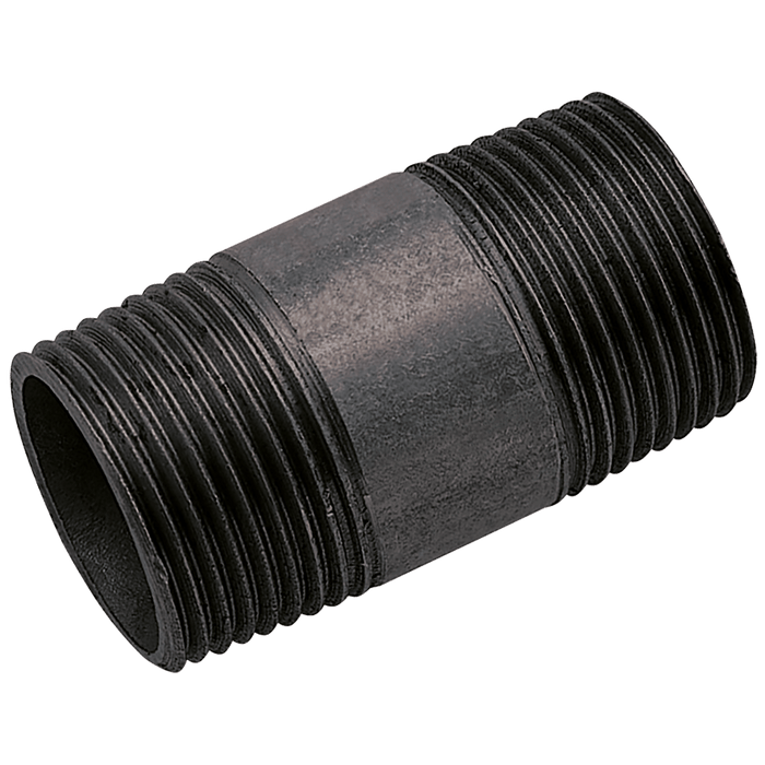 FT Pro 1/4" BSPT X 40MM Barrel Nipple Black MIB-14X40N - FluidAirFittings