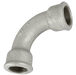 GF 1/4" BSPP Fem/Fem Long Bend Galvanised GF2G GF2-14 - FluidAirFittings