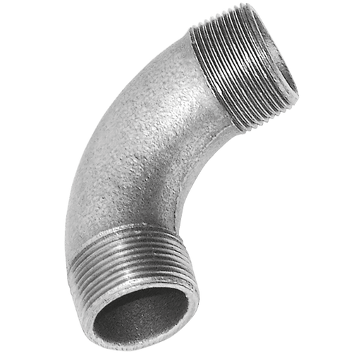GF 1" BSPT Male Equal Bend Galvanised GF3G GF3-1 - FluidAirFittings