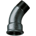 GF 1.1/4" BSP/T Male/Female 45° Bend Black GF40 GF40-114N - FluidAirFittings