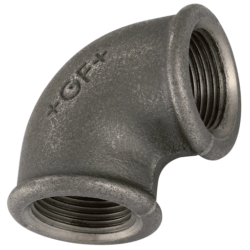 GF 4" BSPP Female Equal 90° Elbow Black GF90 GF90-4N - FluidAirFittings