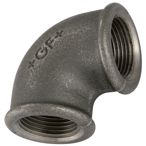 GF 1/2" X 1/4" BSP Female Reducing Elbow 90° Black GF90 GF90-12-14N - FluidAirFittings