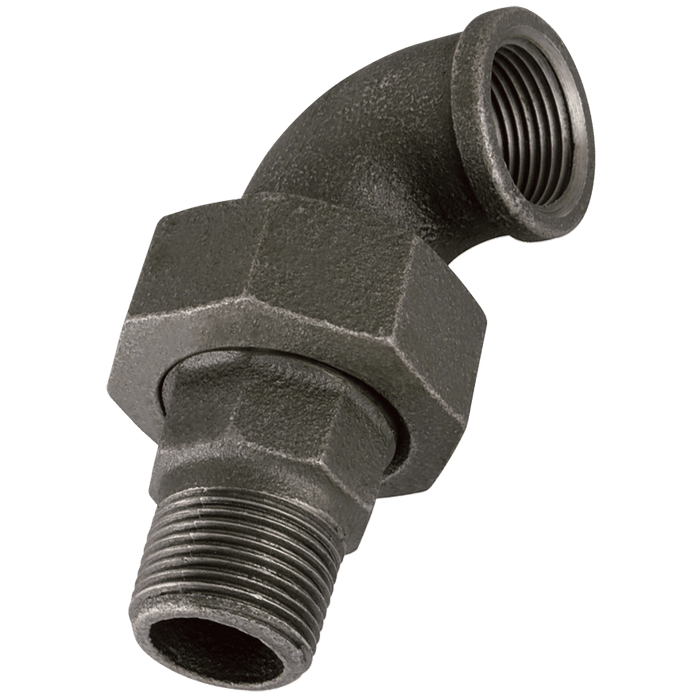GF 1.1/4" BSP/T Male/Female T/Seat 90° Black GF98 GF98-114N - FluidAirFittings