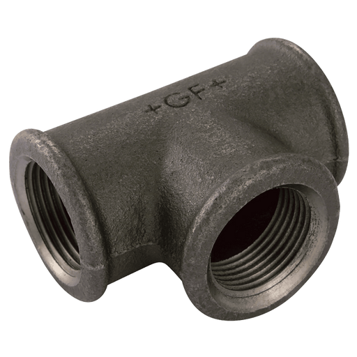 GF 1.1/4" X 1/2" Black Mi Unequal Tee GF130 GF130-114-12N - FluidAirFittings