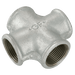 GF 1.1/4" BSPP Female Equal Cross Galvanised GF180G GF180-114 - FluidAirFittings