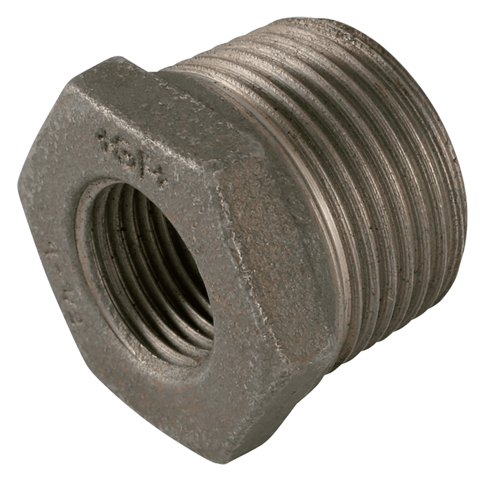 GF 1.1/4" X 3/8" BSPT/P Male/Female Bush Black GF241 GF241-114-38N - FluidAirFittings