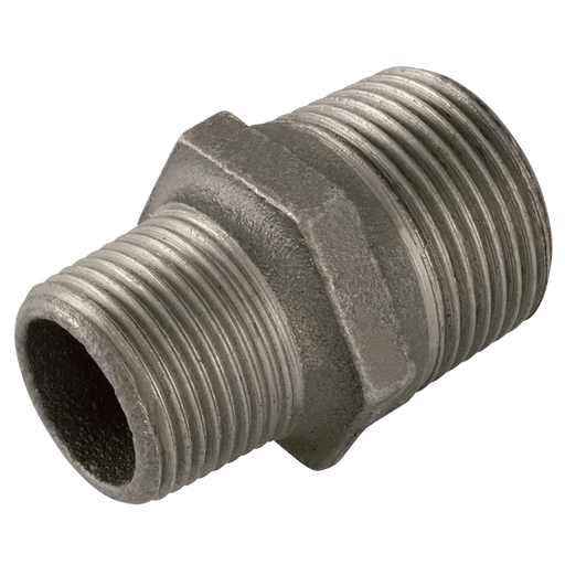 GF 1.1/4" X 3/4" BSPTM Hex Nipple Black GF245 GF245-114-34N - FluidAirFittings