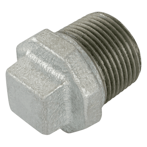 GF 2" BSPT Male Beaded Plug Galvanised GF290G GF290-2 - FluidAirFittings