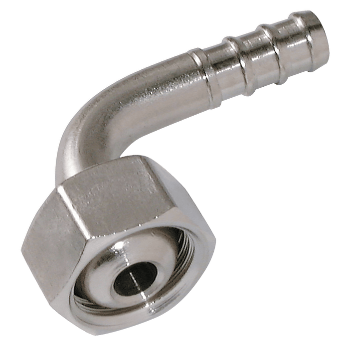 FT Pro 10MM ID Hose X 3/8" 90° Elbow Cone Brass FON3/8-10 - FluidAirFittings