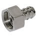 FT Pro 10MM ID X 3/8" BSPP Female H/T F/FC Brass Nickel Plated FP3/8-10BX - FluidAirFittings