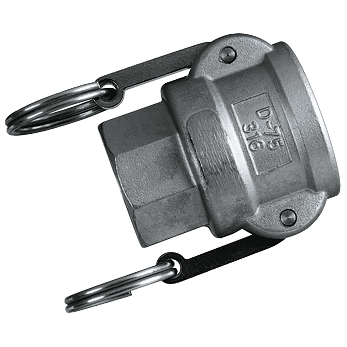 FT Pro - D34-AU-NPT 3/4" NPT Female Coupler "D" Aluminium - FluidAirFittings