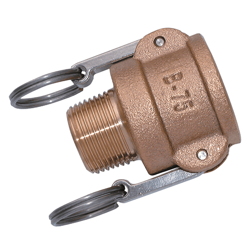 FT Pro - B114-BR-NPT 1.1/4" NPT Male Coupler Type B Brass - FluidAirFittings