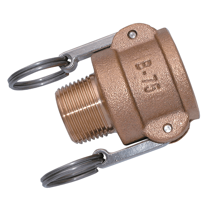 FT Pro - B114-BR-NPT 1.1/4" NPT Male Coupler Type B Brass - FluidAirFittings