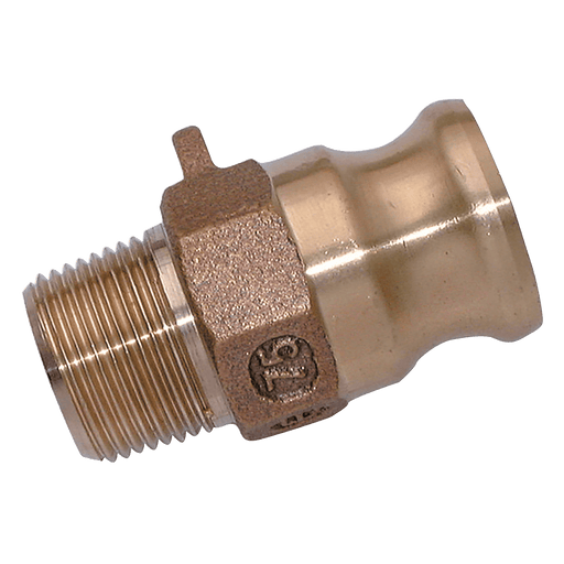 FT Pro - F12-BR-NPT 1/2" NPT Male Plug Type F Brass - FluidAirFittings