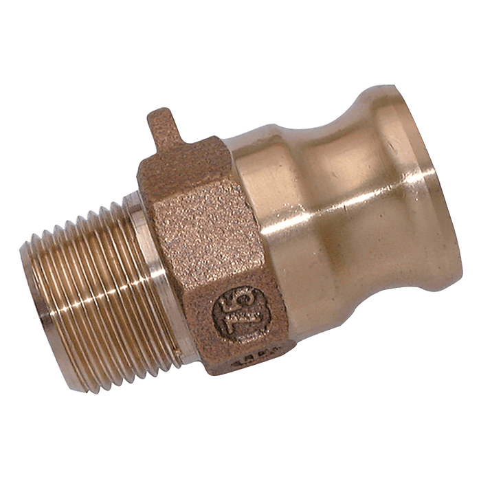 FT Pro - F12-BR-NPT 1/2" NPT Male Plug Type F Brass - FluidAirFittings