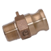 FT Pro - F12-BR-NPT 1/2" NPT Male Plug Type F Brass - FluidAirFittings