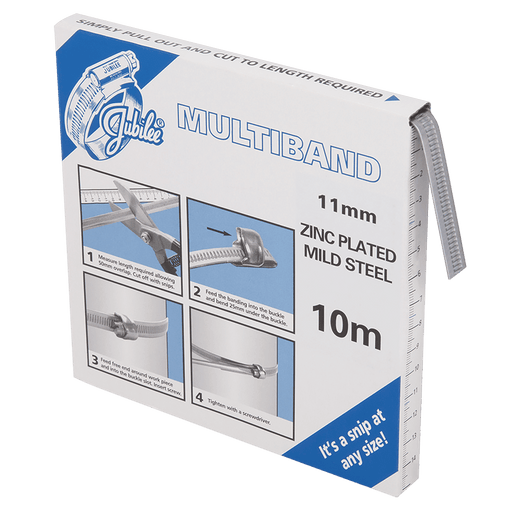 Jubilee 10M X 11MM Mild Zinc Plated Multiband 2025-3720 - FluidAirFittings