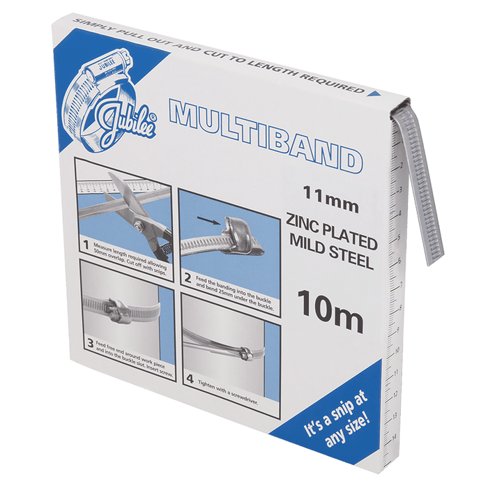 Jubilee 10M X 11MM Mild Zinc Plated Multiband 2025-3720 - FluidAirFittings