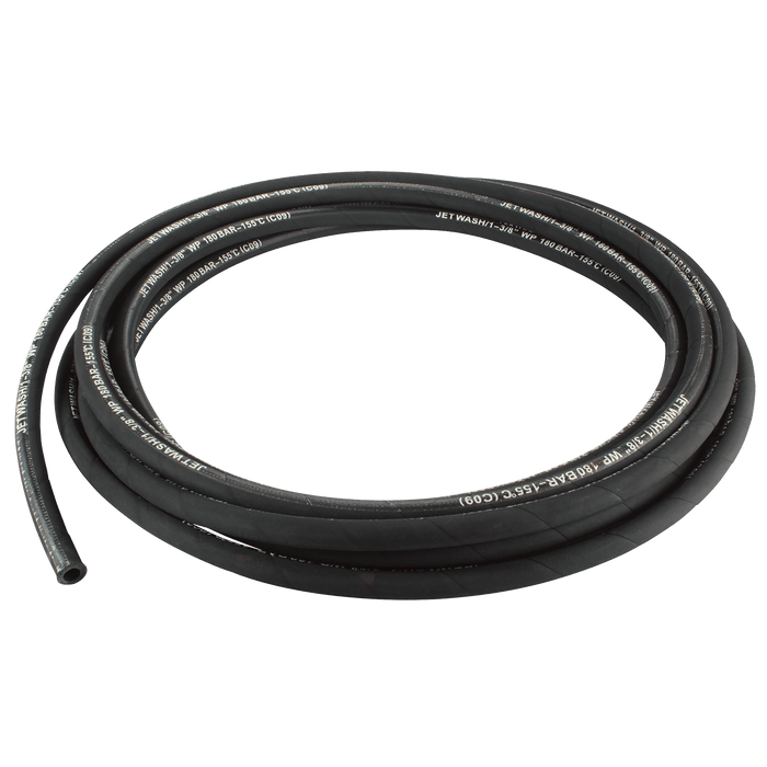 FT Pro 1/4" Black Jetwash Hose - 1 Wire 1M 2144-9657 - FluidAirFittings