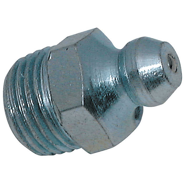 FT Pro 1/8" NPT Male, Straight Grease Nipple, Steel GN02N - FluidAirFittings