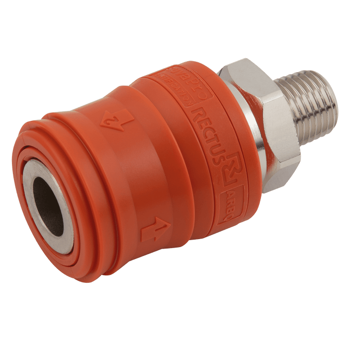 Parker Rectus 1/4" BSPT Male Coupling 14KEAK13MPN - FluidAirFittings